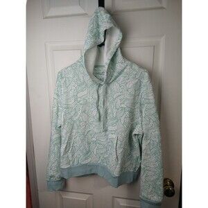 Reel Legend Woman L Hooded Cropped Sweatshirt Long Sleeve Kangaroo Coastal Nauti